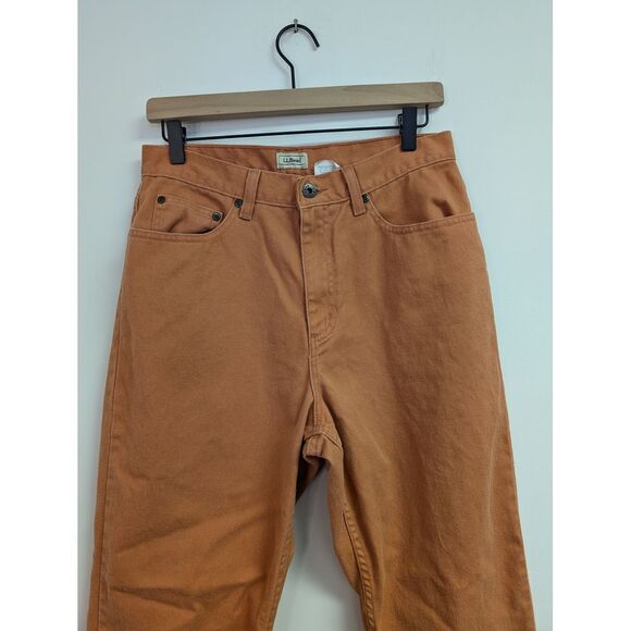 Vintage L.L. Bean Colored Straight Leg Jeans Mom 90's Terracotta 12P‎ 30" - Picture 4 of 5